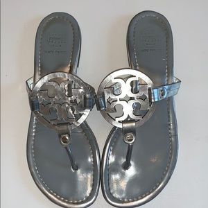 Tory Burch silver sandals